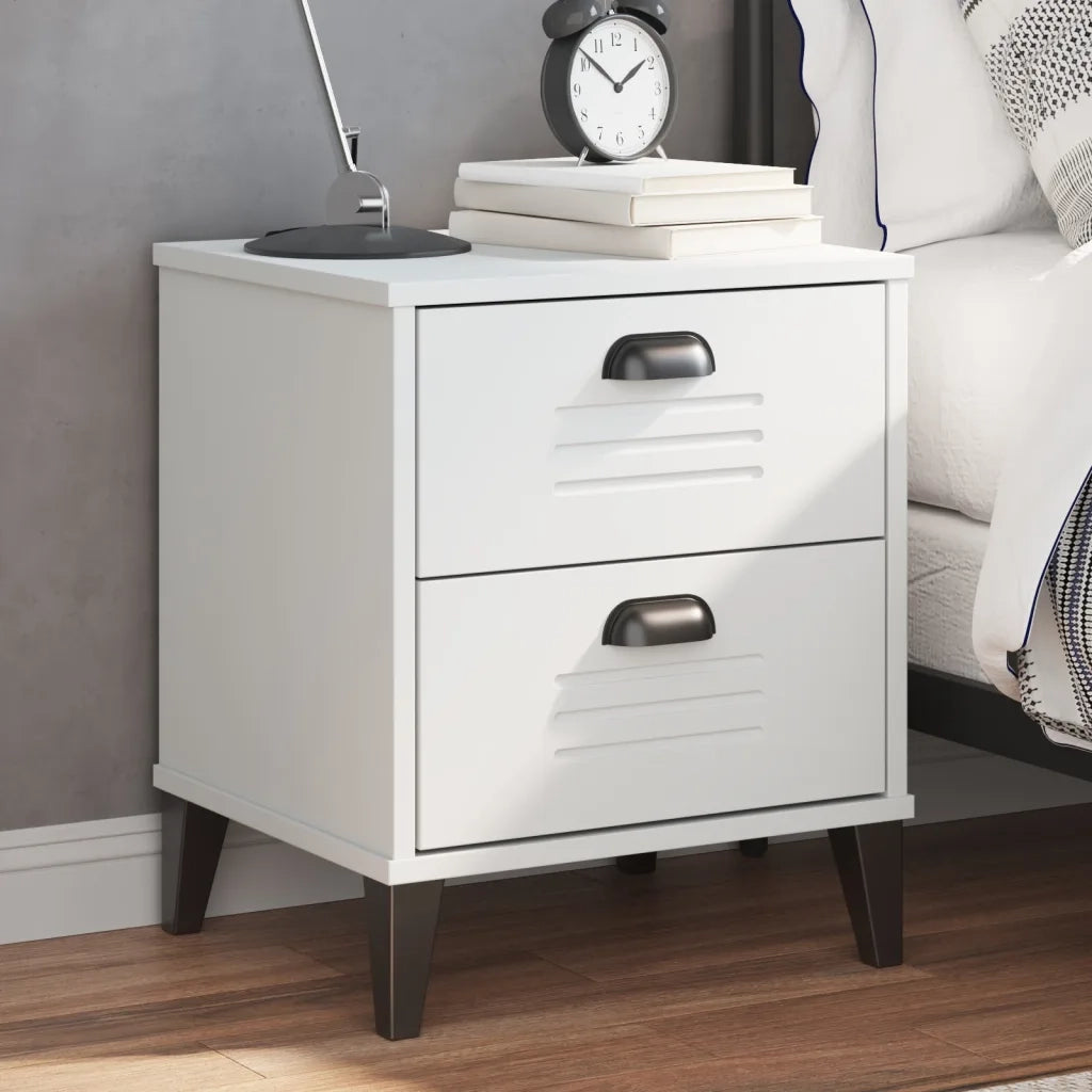 Comodino-Tavolino da notte VIKEN Bianco in Legno Multistrato 531844