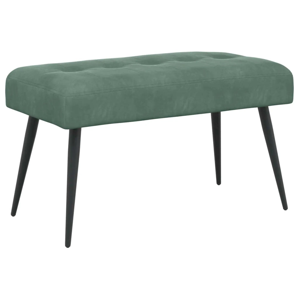 Panchina con bottoni imbottiti Verde Mare 80 x 40 x 46 cm 42038526