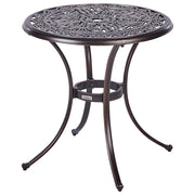 Tavolo da pranzo da giardino marrone alluminio rotondo ø 68 cm Outdoor Vintage