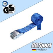 Cinturone di ancoraggio con chiusura a vite - blu, disponibile in diverse lunghezze e quantità - carico di sicurezza fino a 250 kg DIN EN 12195-2, 10 pezzi 2,5 cm x 4 m
