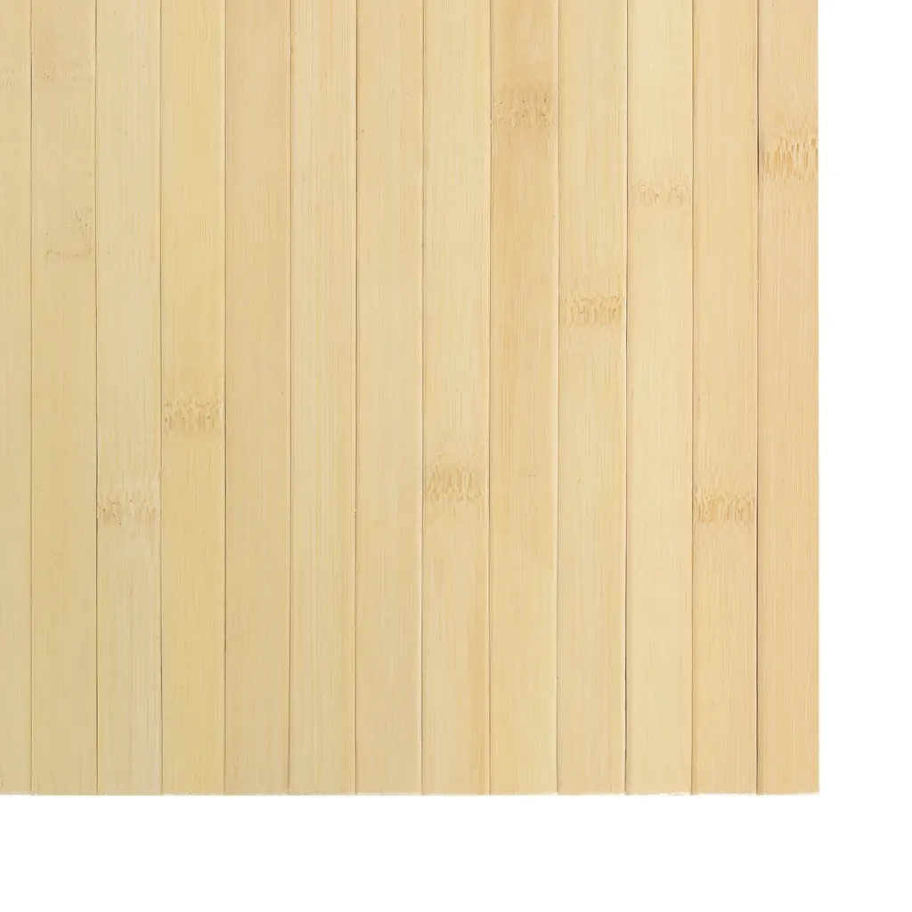 Tappeto Rettangolare Naturale Chiaro 100x100 cm in BambÃ¹