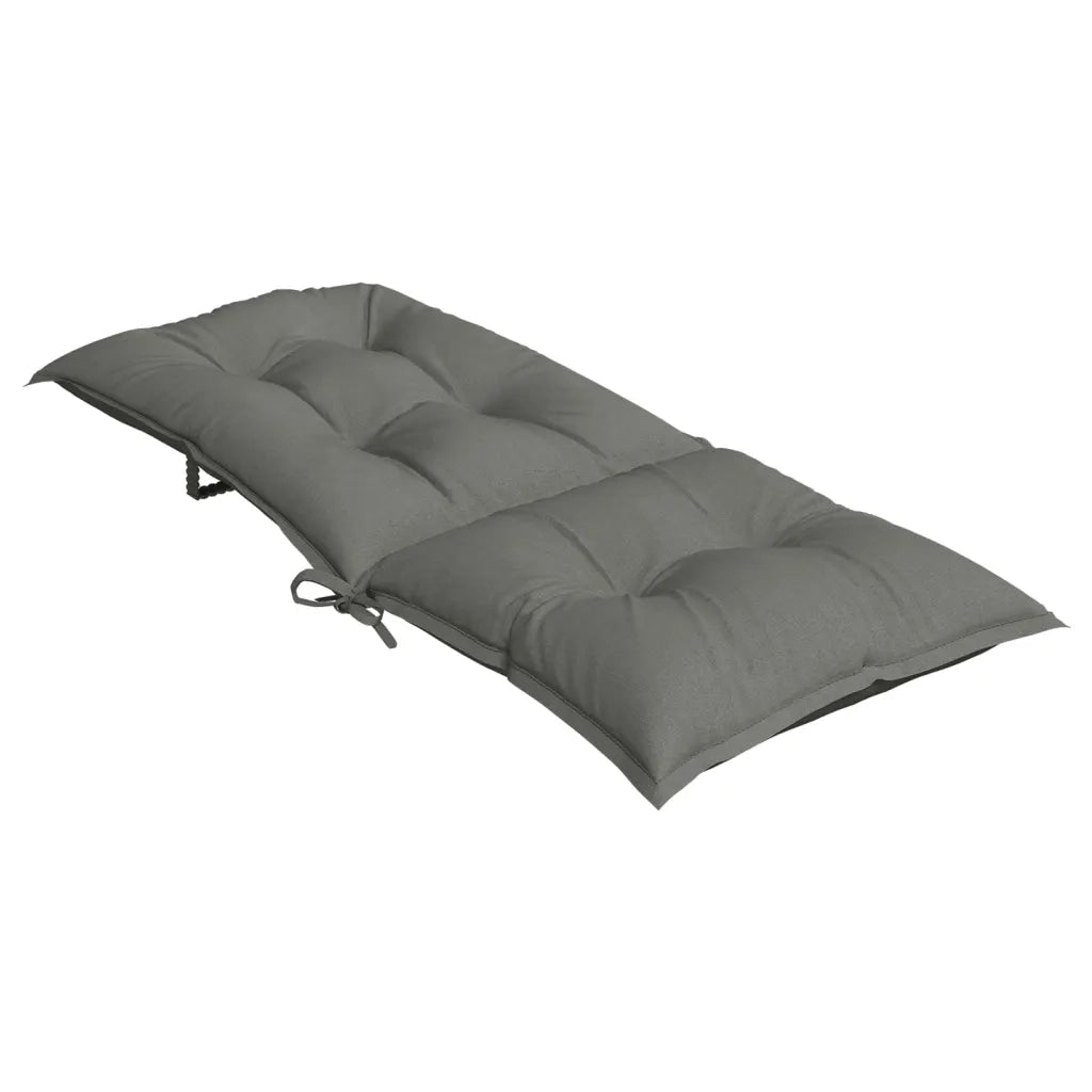 Cuscini Sedia Schiena Alta 4 Grigio MÃ©lange 120x50x7 Tessuto