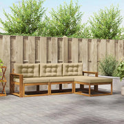 Set di divani da esterno con cuscino 4 pcs Naturale e Beige