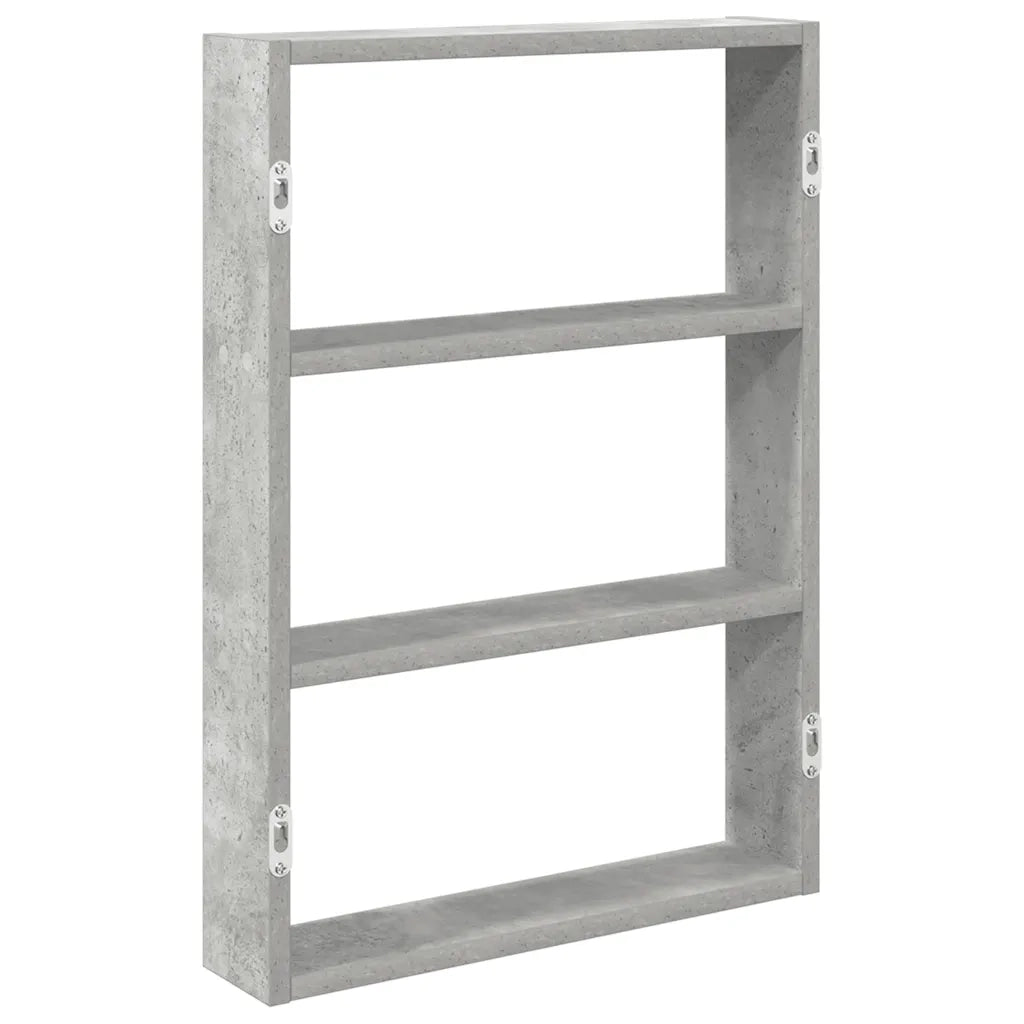 vidaXL Scaffale a Muro Grigio Cemento 43x9x60 cm in Truciolato