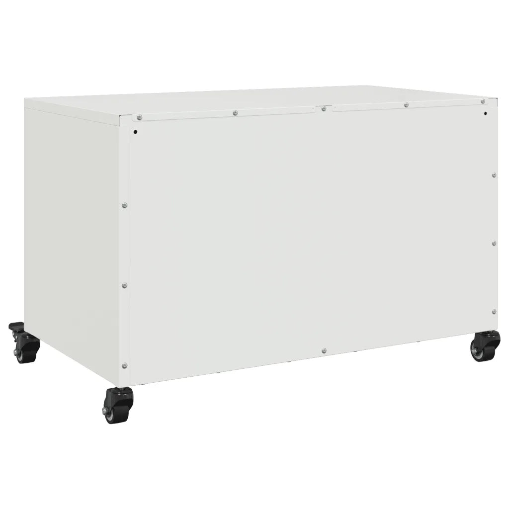 Mobile TV Bianco 68x39x43,5 cm in Acciaio Laminato a Freddo 846643