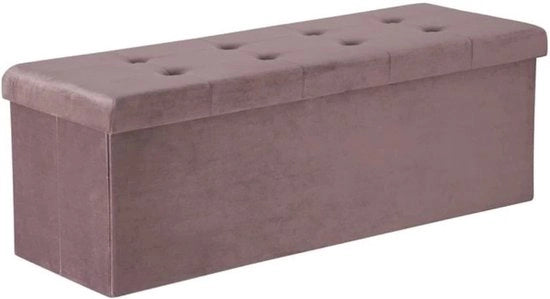 Poef in Tela di Velluto Rosso - Cassetto per Magazzino - Panchina - Bancarella - Bancarella per Scarpe - Cassetto per Magazzino - Camera da Pranzo, Corridoio, Camera da Letto