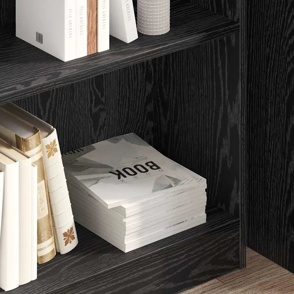 Libreria Rovere Nero 80 x 24 x 76 cm Legno multistrato 875015