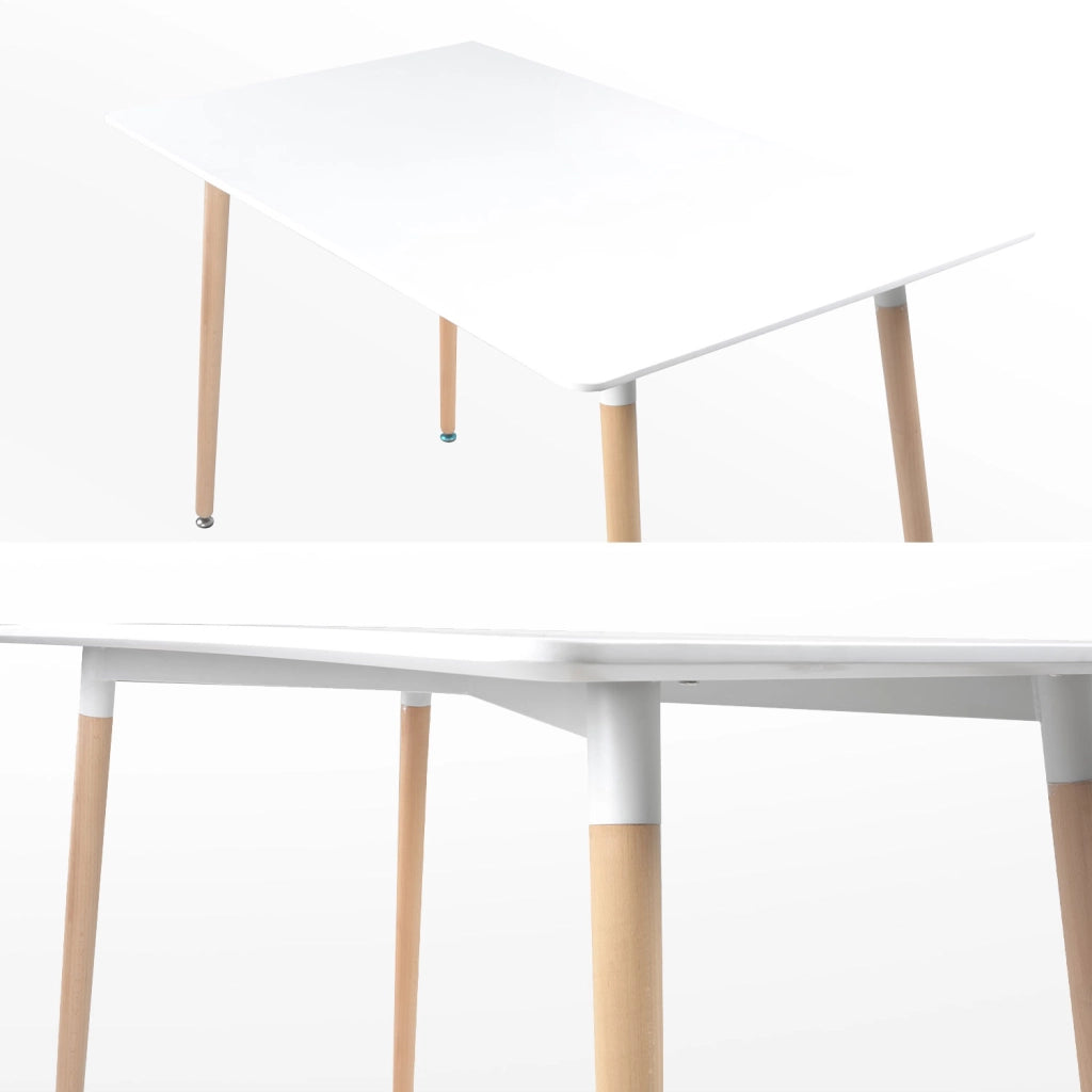 Tavolo rettangolare 120 × 70 cm bianco PIA