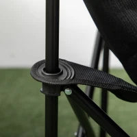 Sedia da Campeggio Pieghevole in Tessuto Oxford con Tasca Laterale e Borsa da Viaggio, 61x54x66 cm