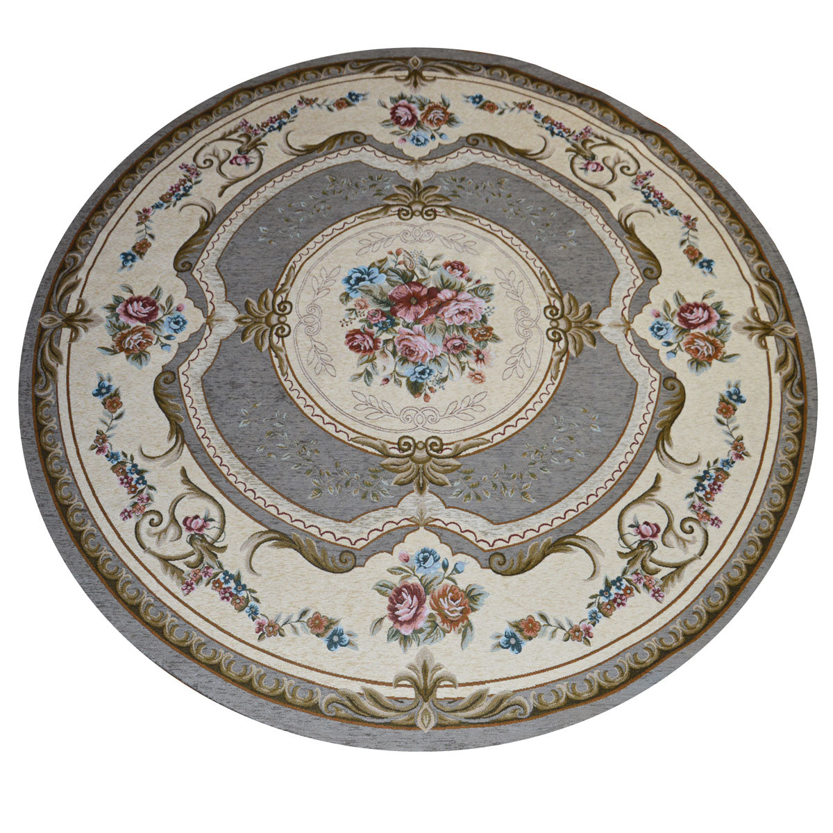 Tappeto AUBUSSON FANGO in ciniglia multiuso lavabile antiscivolo cm.200 ? Rotondo