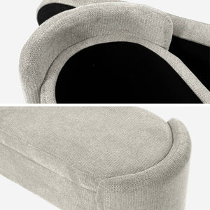 Panca contenitore, fondo letto contemporaneo in tessuto, grigio chiaro