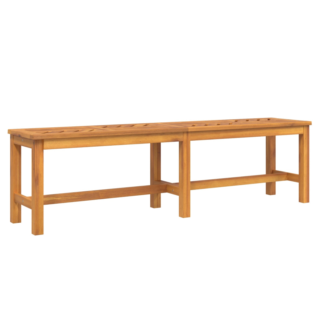 Set da pranzo da giardino in legno massello di acacia da 4 pezzi