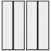 Tende Antimosche per Porta 2 pz con Magneti Nero 210x90cm  cod mxl 72930