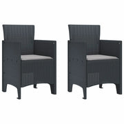 Sedia da Giardino 2 pcs Antracite 53 x 49 x 85 cm Polipropilene 847450
