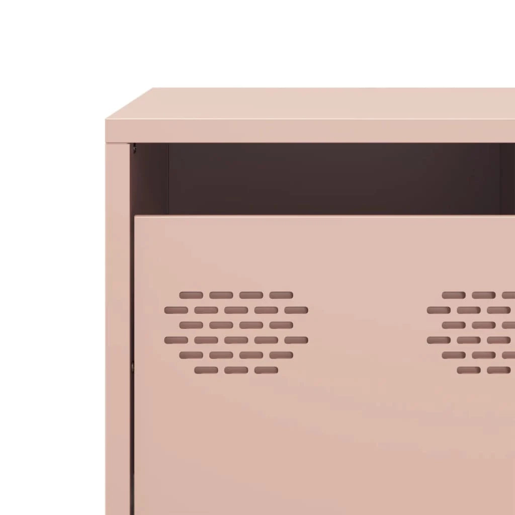 Mobile TV multimediale scaffale TV credenza TV sala da pranzo soggiorno camera da letto rosa 68 x 39 x 43,5 cm acciaio laminato a freddo rosa 02_0028296