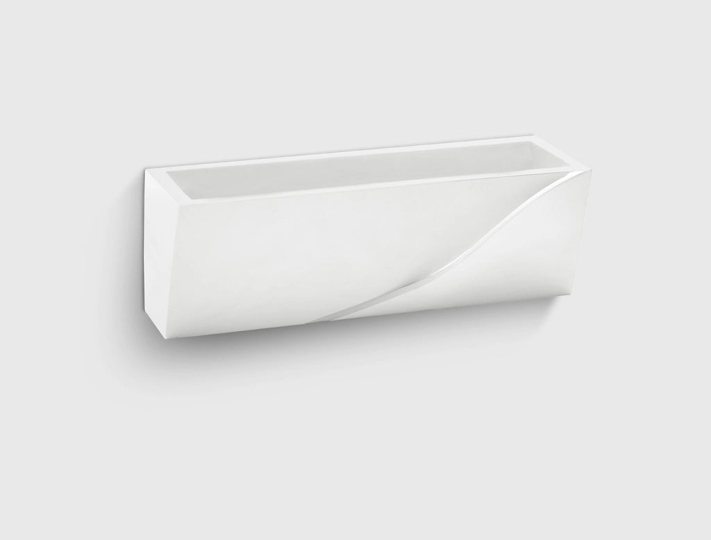 Applique a parete PELLENE 1 Luce in gesso bianco attacco G9 22cm