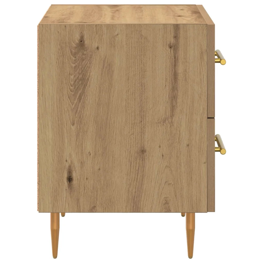 Armadio da Notte 2 pcs Rovere artigianale 40 x 35 x 47,5 cm 881998