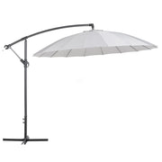 Ombrellone da giardino a sbalzo alluminio grigio chiaro Tettoia in poliestere 235 x 268 x 268 cm Mobili da esterno regolabili