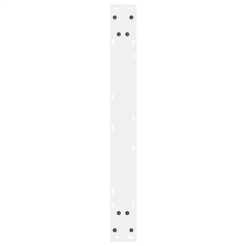 Gambe per tavolo da pranzo 2 pz bianche 80x(72-73,3) cm in acciaio