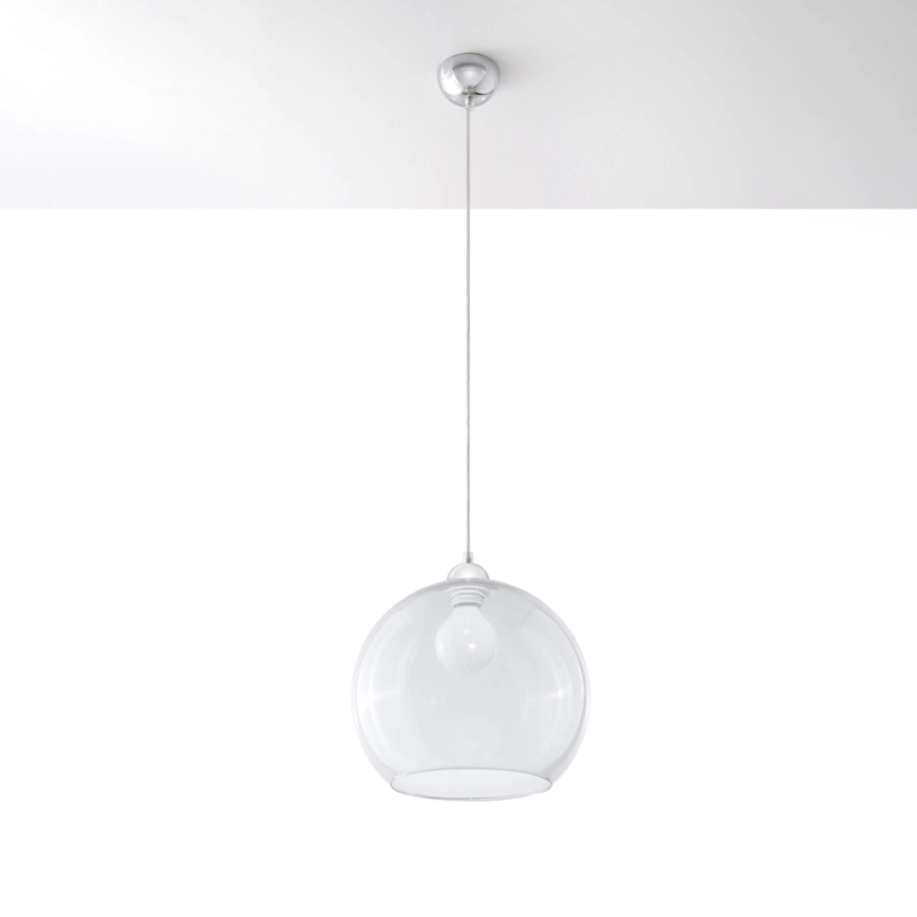 Lampada a sospensione ROTUND vetro trasparente E27 Pure Lume