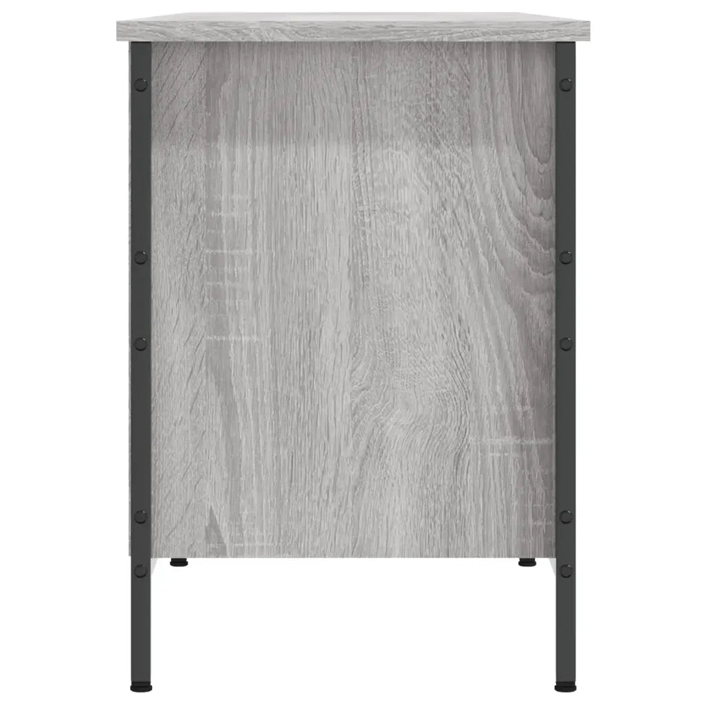Scarpiera-Scaffale per scarpe Grigio Sonoma 131x35x50 cm in Legno Multistrato