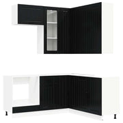 Unità Cucina LUCCA 8 pcs Nero Legno ingegnerizzato 3438402