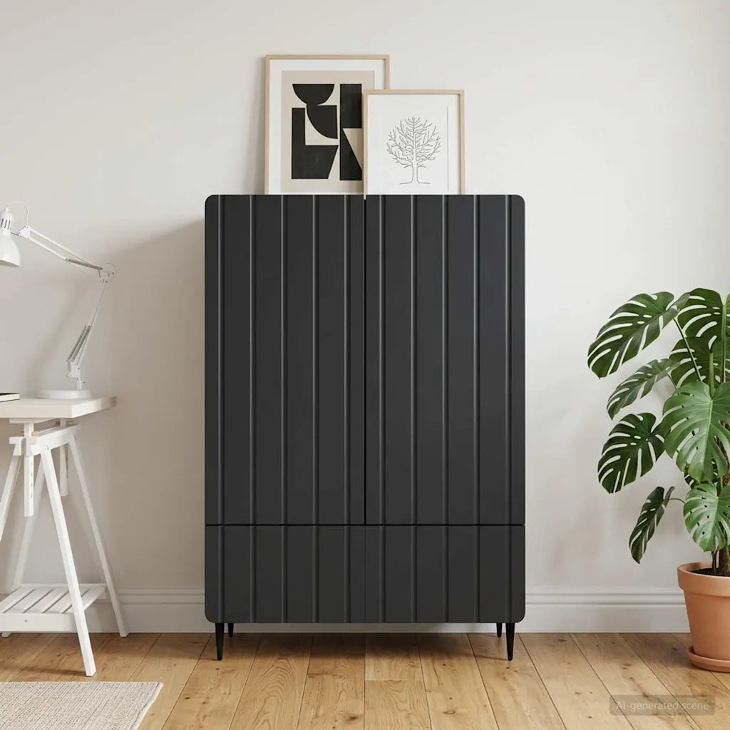 Credenza Nero 66 x 34,5 x 97 cm Legno ingegnerizzato 894436