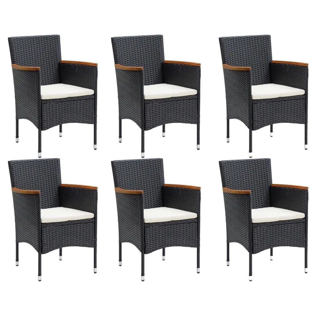 Set Mobili da Pranzo per Giardino 9 pz Nero 3068804