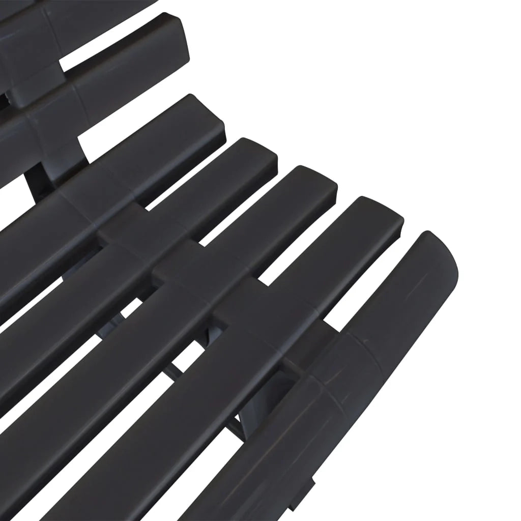 Panca da giardino mobili da esterno terrazza 145,5 cm plastica antracite 02_0011243