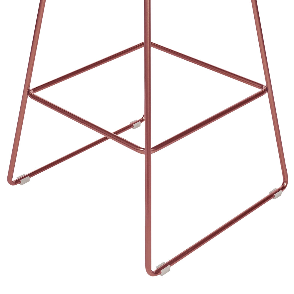 Set di 2 sgabelli in metallo oro rosa stile moderno contemporaneo soggiorno cucina sedie alte