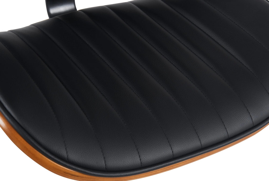 Sgabello da bar Clawson in ecopelle cromata 2