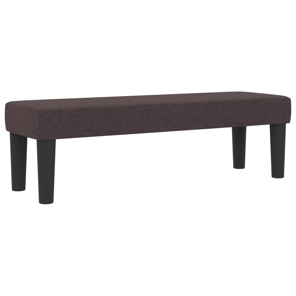 Letto con Box Spring con Materasso e Panchina Marrone Scuro 200x200 cm Tessuto