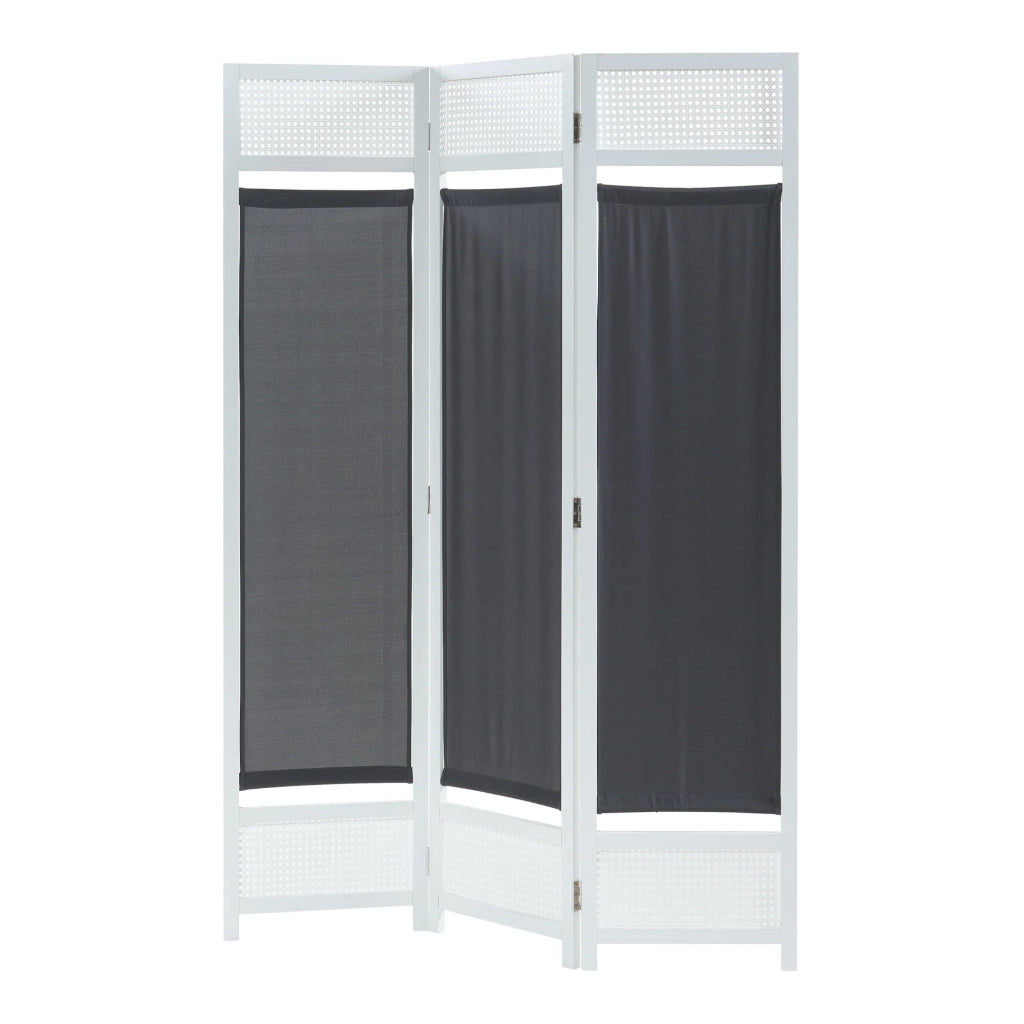 Paravento in bambù 120 x 170 cm bianco grigio scuro 03_0010224