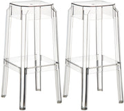 Set 2 sgabelli Outdoor FOX in Polipropilene transparente