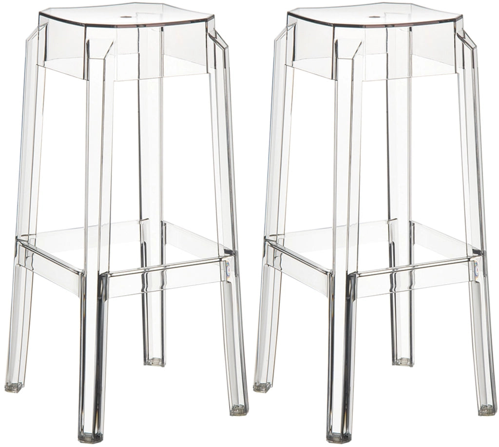 Set 2 sgabelli Outdoor FOX in Polipropilene transparente