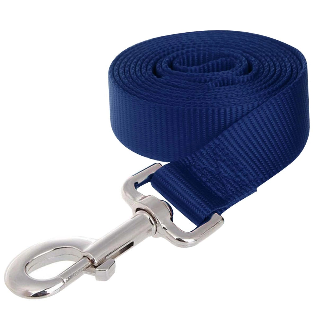 Guinzaglio per cani XL 120 cm in nylon confortevole e resistente con moschettone Blu marina Inny