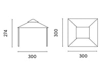 Gazebo da Giardino in Ferro 3X3m Vorghini Iron Sabbia