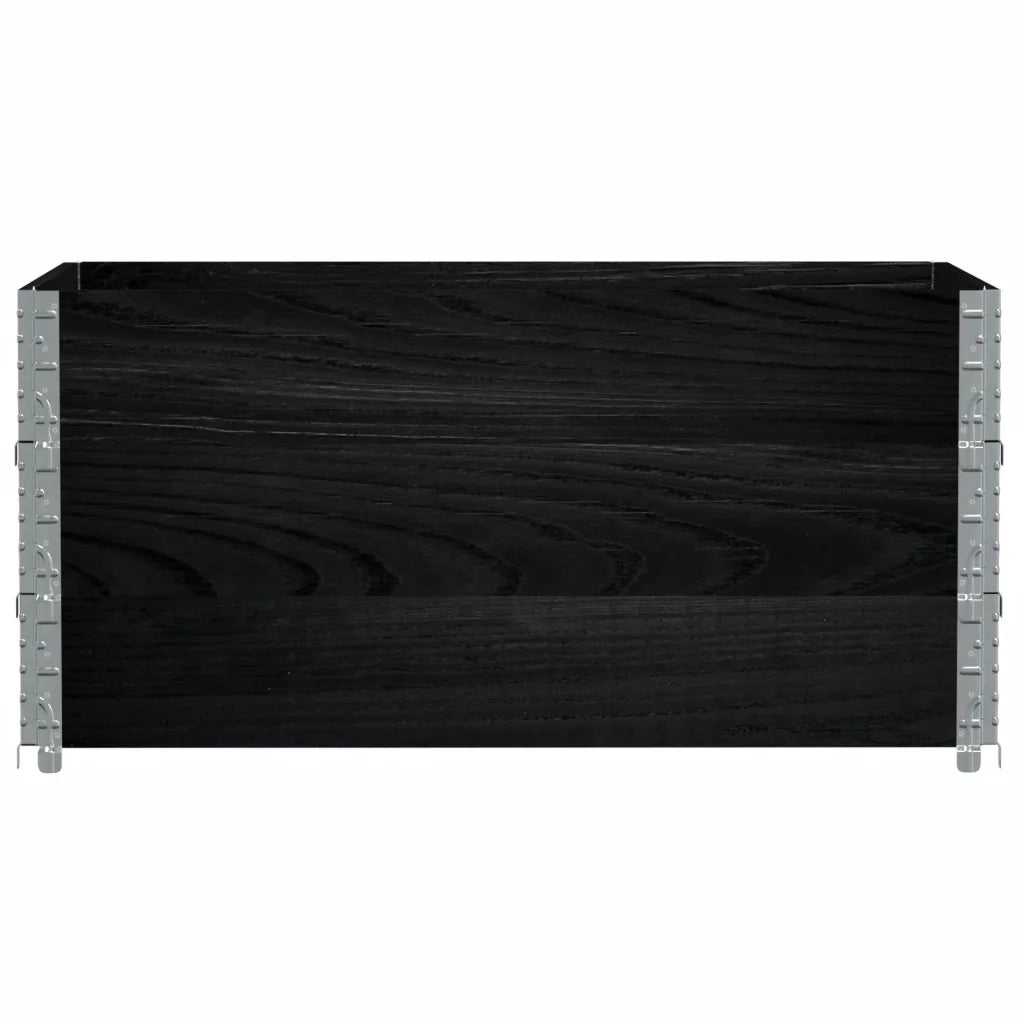 vidaXL Fioriera da Giardino Nera 120x80 cm Legno Massello di Pino
