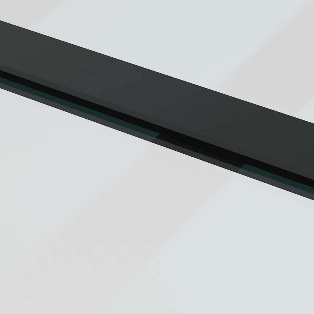 Porta Scorrevole con Ferramenta Nera 76x205 cm in Vetro ESG 3375921