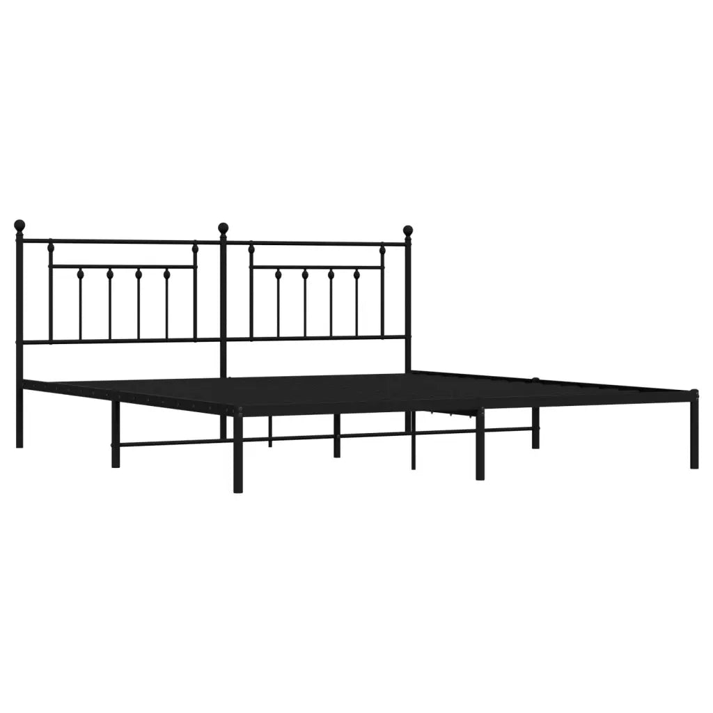 Giroletto con Testiera in Metallo Nero 200x200 cmcod mxl 81857