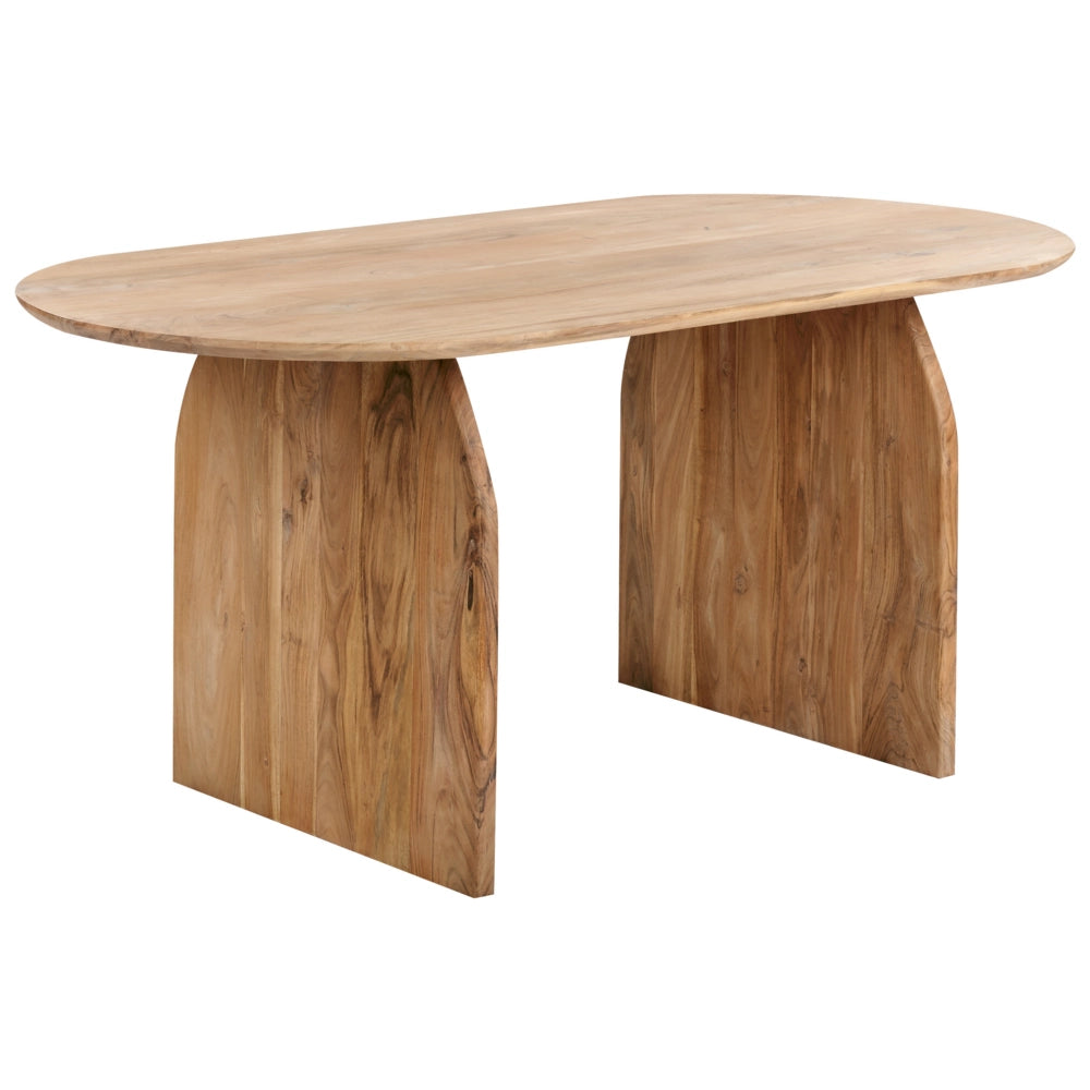 Tavolo da pranzo in legno chiaro 180 x 90 cm in legno d'acacia Design rustico tradizionale Sala da pranzo