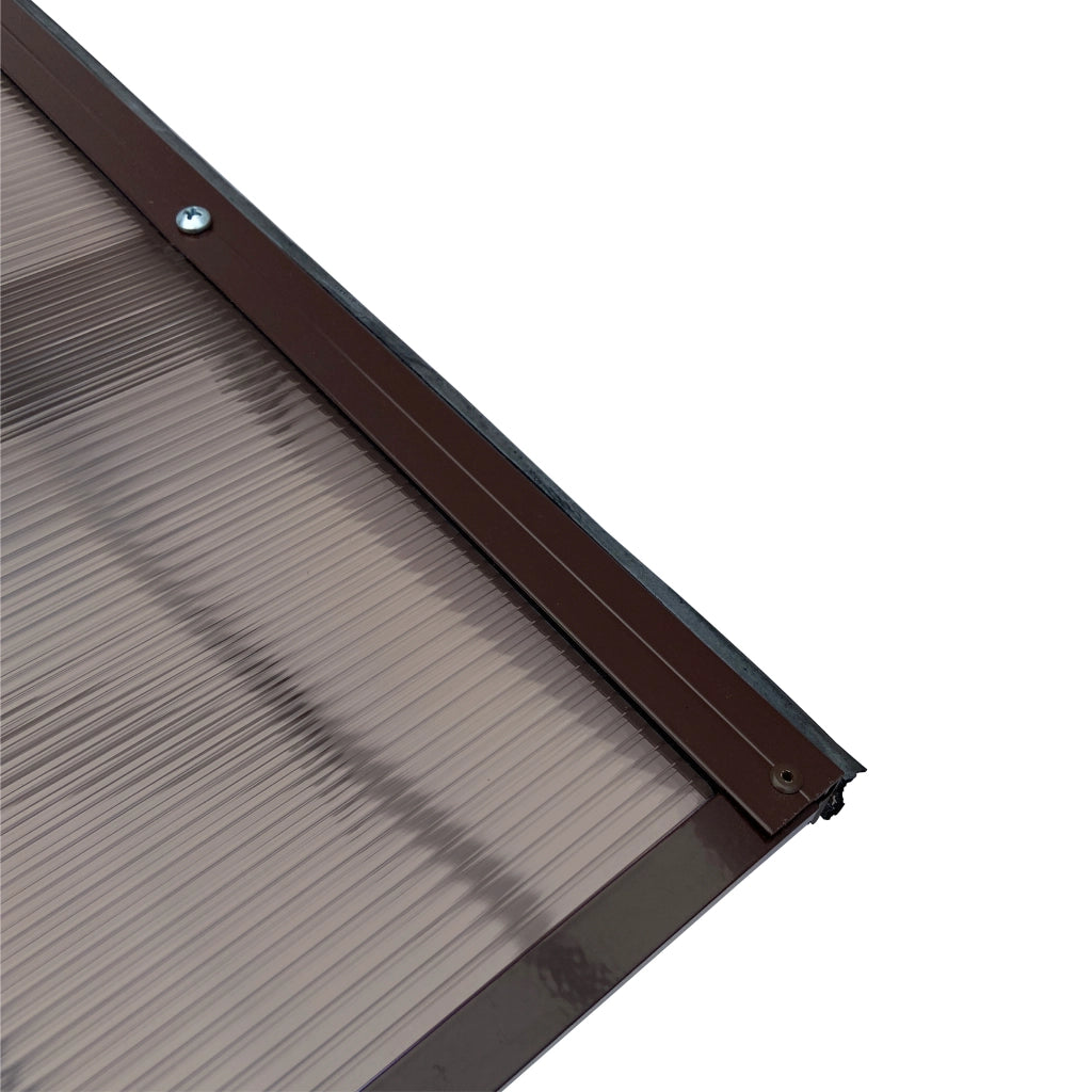 Tettoia con telaio in alluminio STARKEDACH Straight T-160 8017 con rivestimento in policarbonato