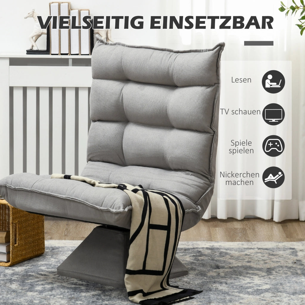 Poltrona Relax Girevole ¨C Minimal ¨C Grigio Chiaro 62x70x95
