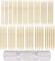 Set di aghi da cucire in bambù da 80 pezzi - doppia punta - contenitore di stoccaggio - 25 cm - adatto per principianti - aghi da cucire in lana