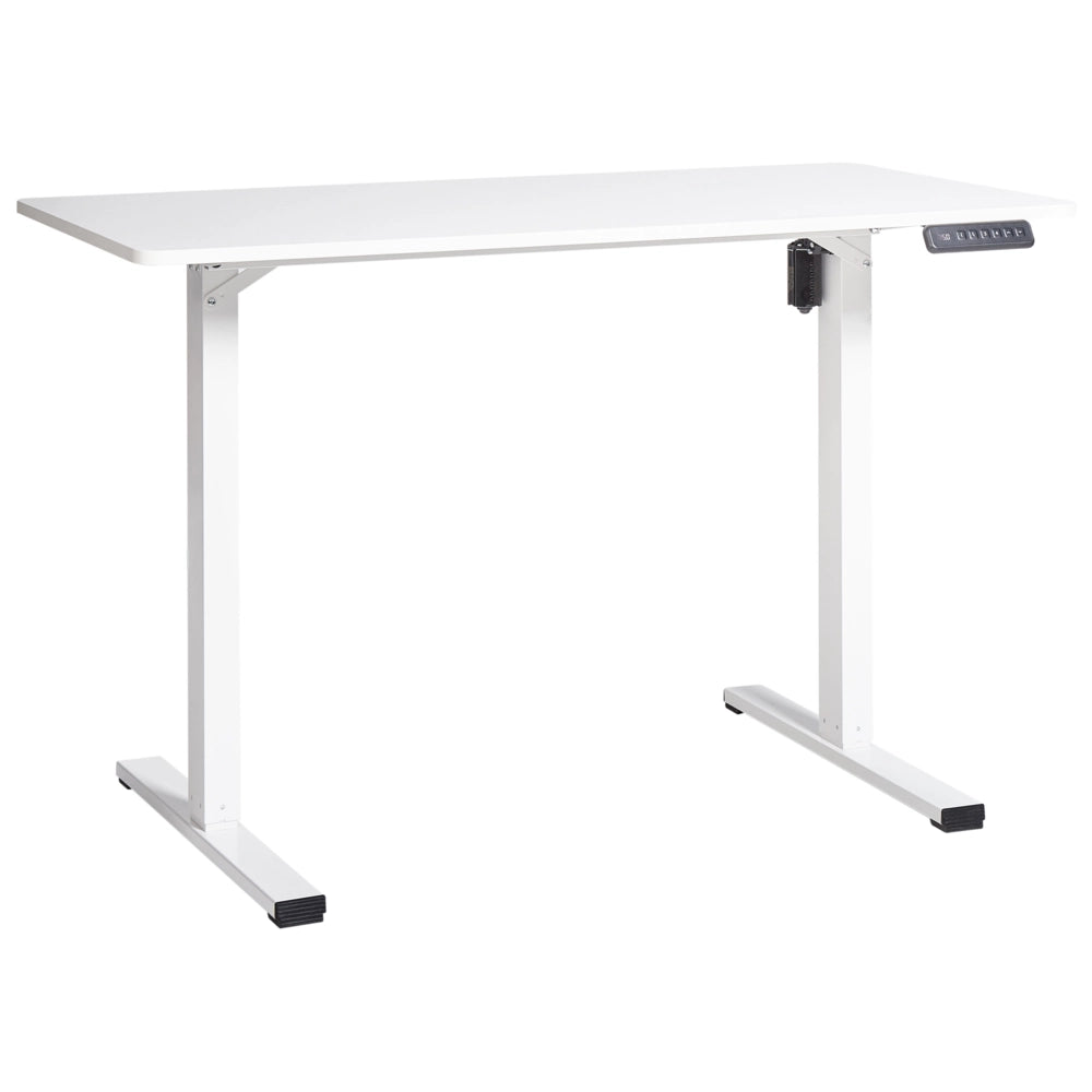 Scrivania elettrica regolabile bianco 120 x 60 cm stile moderno