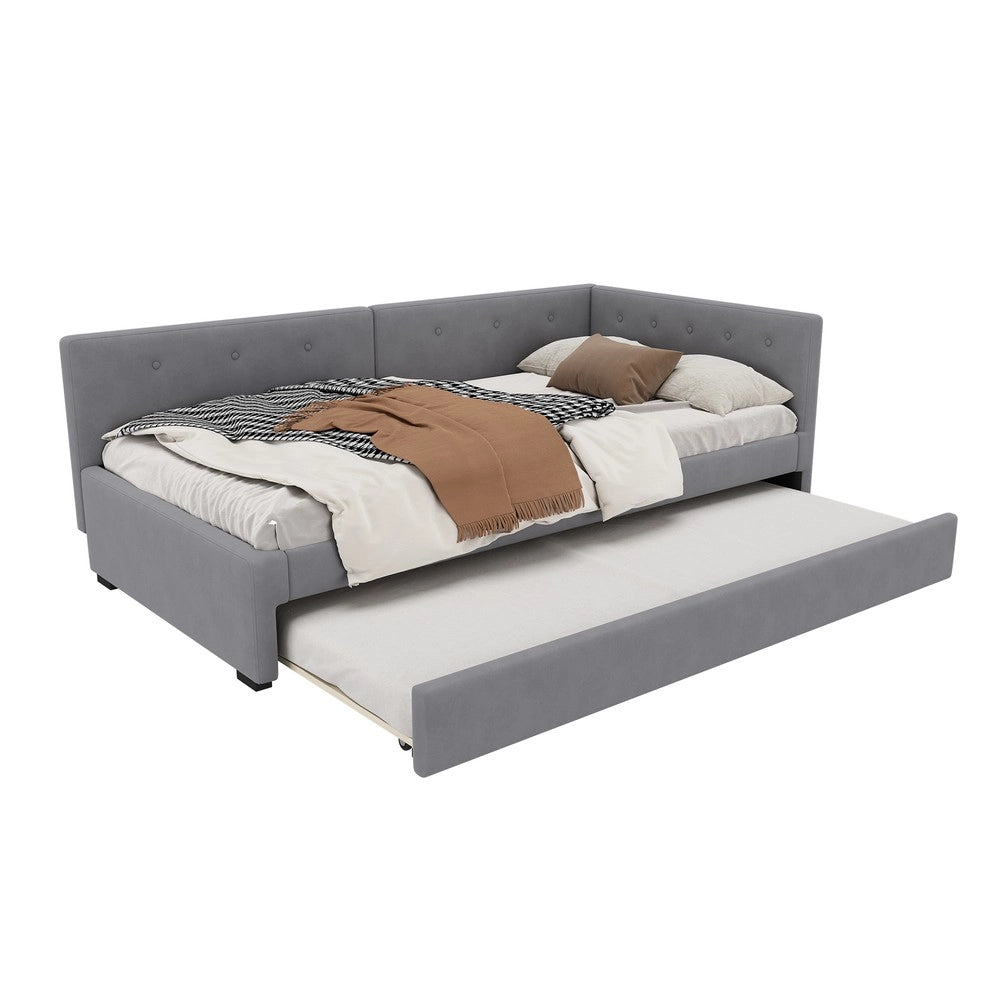 Letto Singolo Divano con Rete Estraibile ¨C MINIMAL ¨C Grigio 90x200