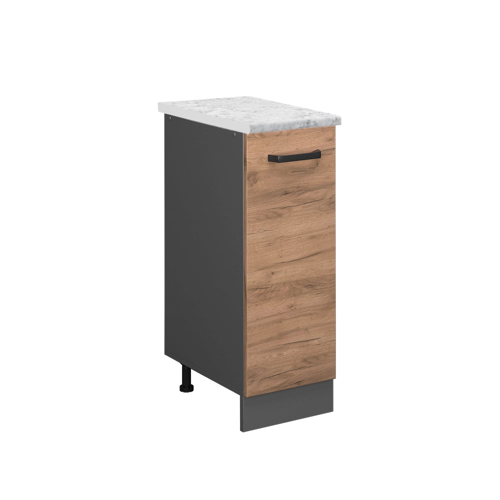 Vicco Armadio cucina dispensa alto Quercia dorata 30 cm PL Marmo