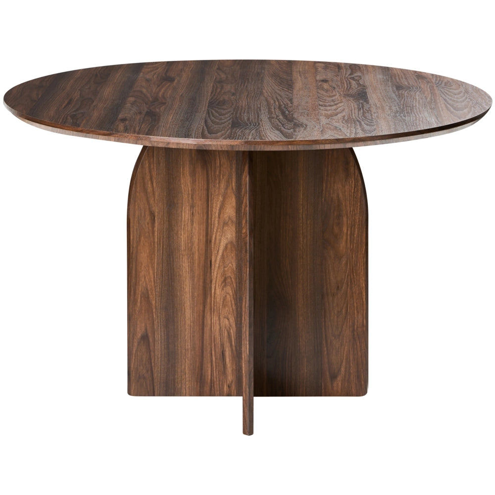 Tavolo da pranzo moderno con struttura in MDF ø 120 cm Mobili per il soggiorno Marrone scuro Yarra