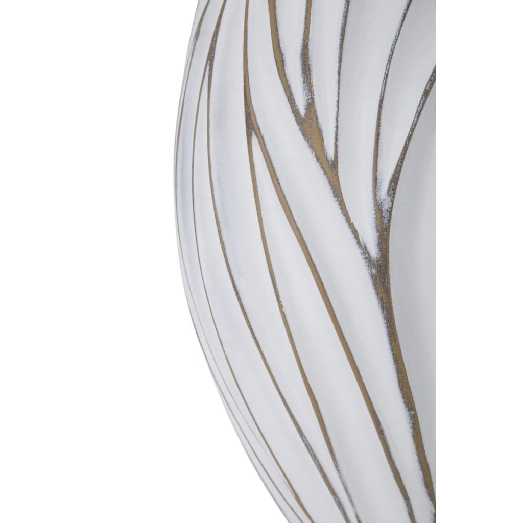 Vaso Decorativo VKH668, Bianco, Poliresina, 27x27x41,5 cm