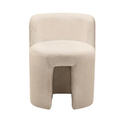 Pouf curvo Curvy in velluto rosa antico con schienale
